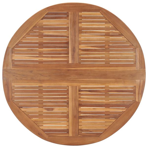 vidaXL Tavolo da Giardino Pieghevole &Oslash;120x75 cm in Massello di Teak