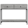 vidaXL Tavolino Consolle Grigio Sonoma 100x34,5x75cm Legno Multistrato