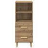 vidaXL Credenza rovere artigianale 34 x 34,5 x 90 cm Legno multistrato