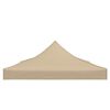 vidaXL Tetto per Tendone per Feste 4x3 m Beige 270 g/m²
