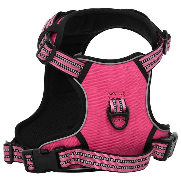 vidaXL Pettorina per Cani con Strisce Riflettenti Regolabile Rosa XL