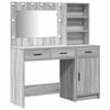 vidaXL Tavolo da Trucco 2 pz Grigio 78,5 x 41 x 135 cm
