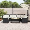 vidaXL Divano da Giardino con Cuscini in Polyrattan Nero