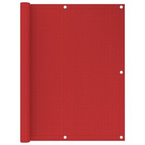 vidaXL Paravento da Balcone Rosso 120x500 cm in HDPE