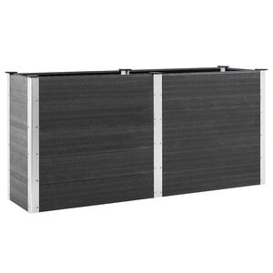 vidaXL Fioriera Rialzata da Giardino 200x50x91 cm in WPC Grigio