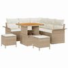 vidaXL Set Divano da Giardino 8 pz 7-Numero di posti Beige e Crema