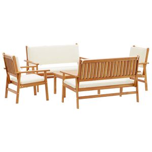vidaXL Set Divano da Giardino 5 pcs Marrone Legno massello di acacia