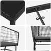 vidaXL Set da Pranzo per Giardino 5 pcs Nero polyrattan