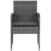vidaXL Set da Pranzo per Esterni 9 pz in Polyrattan Grigio