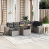 vidaXL Set Divano da Giardino 8 pz con Cuscini Grigio in Polyrattan