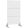 vidaXL Schermo per Privacy 100 x 50 x 180 cm Acciaio Inox Argento