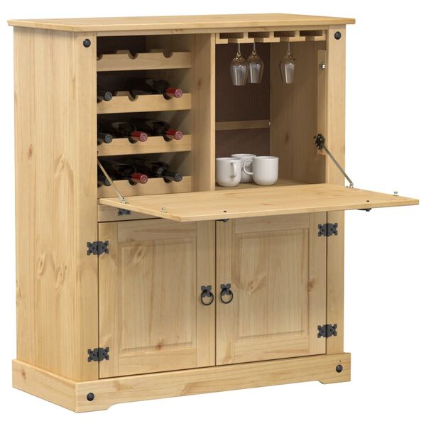 vidaXL Cantinetta per Vini Corona 97x45x114 cm Legno Massello di Pino