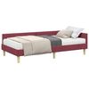 vidaXL Struttura Letto Angolare con Materasso 2 pz Grigio Tessuto