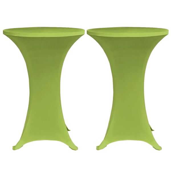 vidaXL Copritavoli Elastico 2 pz 60 cm Verde