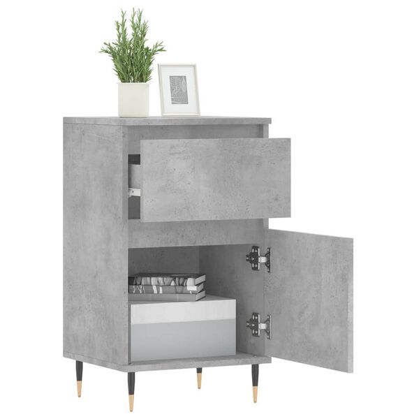 vidaXL Credenza Grigio Cemento 40x35x70 cm in Legno Multistrato