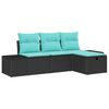 vidaXL Set di divani 4 pz polyrattan