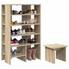 vidaXL Mobile per scarpe 2 pcs Rovere Sonoma Legno multistrato