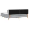 vidaXL Letto a molle con materasso Grigio chiaro 200 x 200 cm Tessuto
