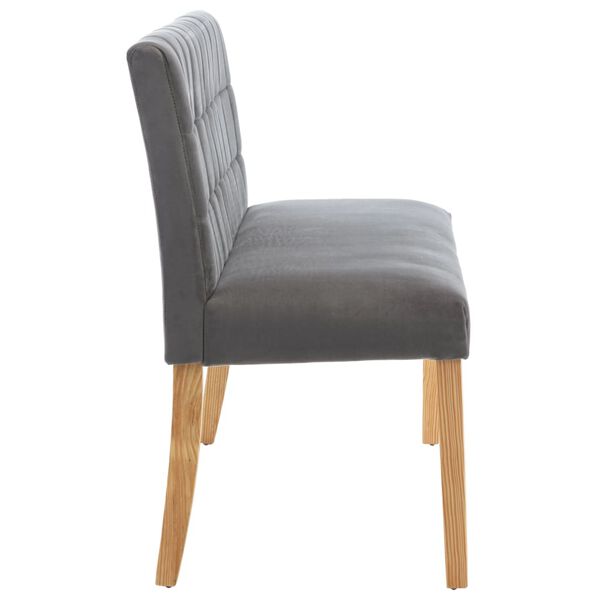 vidaXL Panca 140 cm Grigia in Velluto