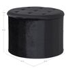 House Nordic Pouf Arya con Portaoggetti Nero
