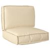 vidaXL Set di Cuscini per Pallet 2 pcs Beige Tessuto Oxford