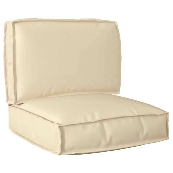 vidaXL Set di Cuscini per Pallet 2 pcs Beige Tessuto Oxford