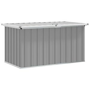 vidaXL Baule da Giardino Grigio 129x67x65 cm