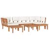 vidaXL Set Divano da Giardino 4 pz Marrone e Crema