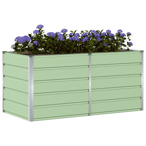 vidaXL Fioriera Verde 160 x 80 x 75 cm Acciaio