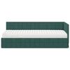vidaXL Struttura Letto Angolare con Materasso 2 pcs Verde Velluto