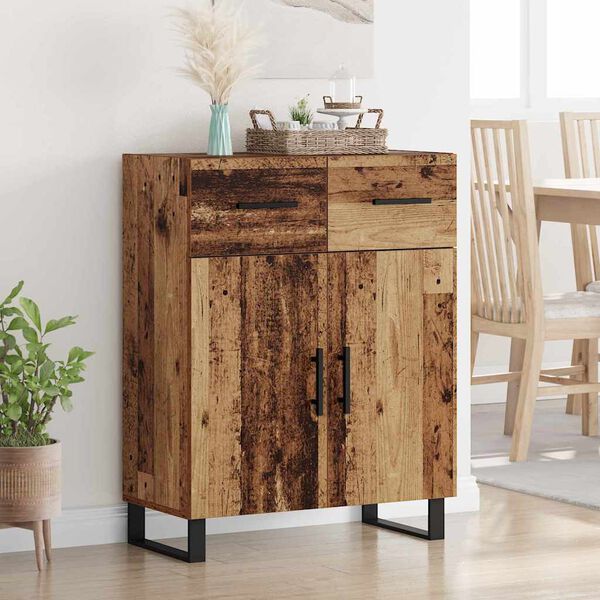 vidaXL Credenza Legno vecchio 69,5 x 34 x 90 cm Legno multistrato