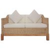 vidaXL Set di Divani 2 pz con Cuscini in Rattan Naturale