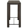 vidaXL Set da Bar da Giardino 9 pz con Cuscini in Polyrattan Marrone
