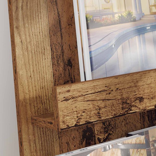 vidaXL Scaffale per riviste Legno vecchio 43 x 11 x 102 cm