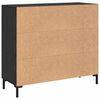 vidaXL Credenza Rovere Nero 90 x 34 x 80 cm Legno multistrato