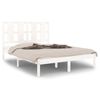 vidaXL Giroletto Bianco in Legno Massello 120x190 cm Small Double