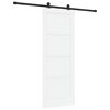 vidaXL Porta scorrevole 78 x 202 cm Legno ingegnerizzato Bianco e Nero
