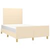 vidaXL Giroletto senza Materasso Crema 120x190cm in Tessuto