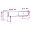 vidaXL Tavolino Salotto Grigio Sonoma 101x49x39,5 cm Legno Multistrato