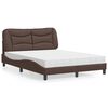 vidaXL Letto con Materasso Hvar Marrone 140x190cm in Similpelle