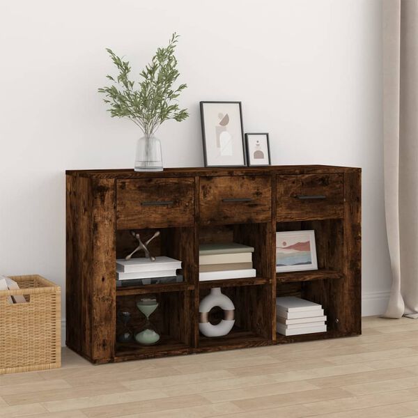 vidaXL Credenza Rovere Fumo 100x30x59,5 cm in Legno Multistrato