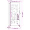 vidaXL Cancello da giardino antracite 100x200 cm in acciaio e bamb&ugrave;