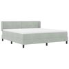 vidaXL Letto a molle con materasso Grigio chiaro 200 x 180 cm Velluto