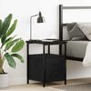 vidaXL Comodino Rovere Nero 34x35,5x50 cm in Legno Multistrato