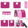 vidaXL Struttura del letto loft per bambini Nero e rosa 99,5 x 190 cm