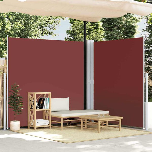 vidaXL Tenda da Sole Laterale Retrattile Marrone 220x600 cm