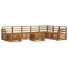 vidaXL Set di divani da esterno 9 pz Naturale