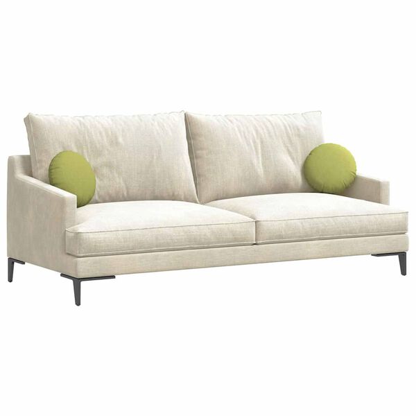 vidaXL Cuscini per Seduta 2 pcs Verde chiaro Ø30 x 13 cm Tessuto