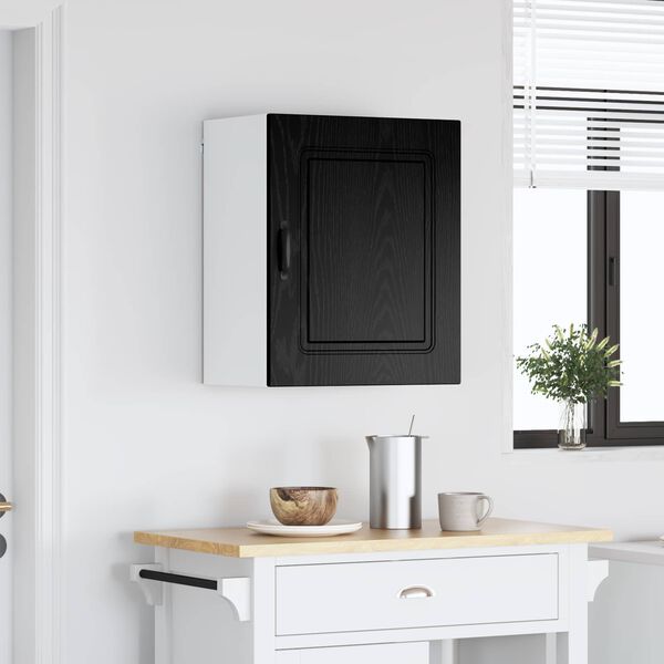 vidaXL Mobile da cucina con porta Kalmar Rovere Nero 50 x 31 x 60 cm