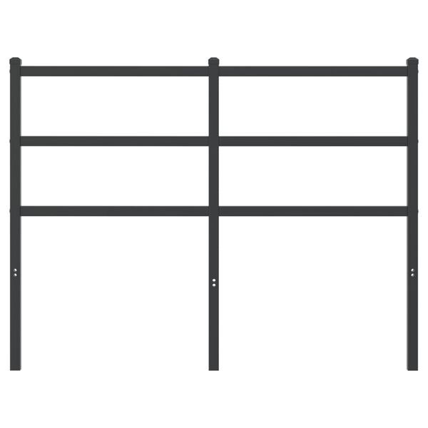 vidaXL Testiera in Metallo Nero 120 cm